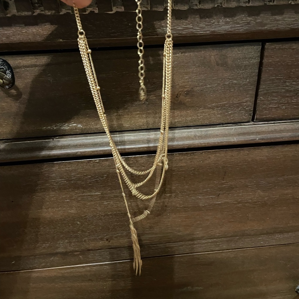 Gold rhinestone necklace